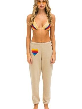 Aviator nation heart stitch sweatpants
